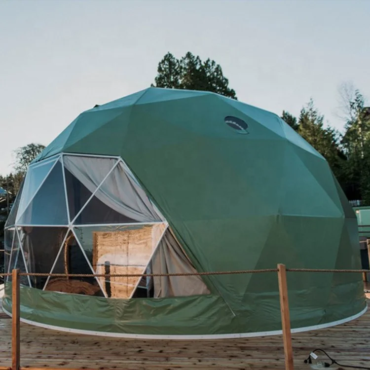 
Luxury Series Trade Show Tents Outdoor Use Geodesic Dome Glamping Tent PVC and Galvanized Steel Camping Tent Dome Price 