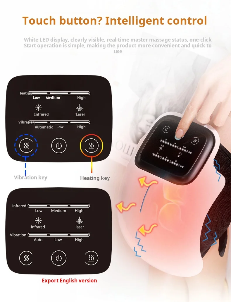 Flexible Thermal Electric Knee Massager for Physiotherapy Pain Relief Machines Joint Treatment Heating Heat Knee Massager