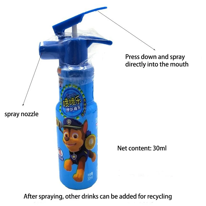 wholesalers fruit flavor creative spray liquid candy spray kids candy spray candy