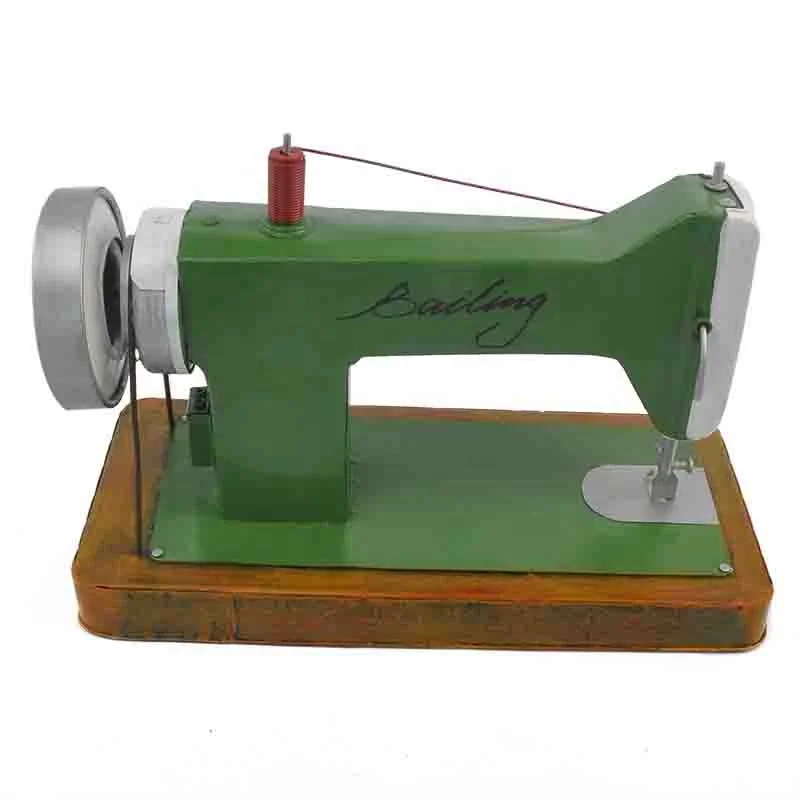 CY058 Vintage Metal Sewing Machine Ornaments Figurine Retro Crafts Old Furniture Sewing Machine Miniature Home Decor Gifts