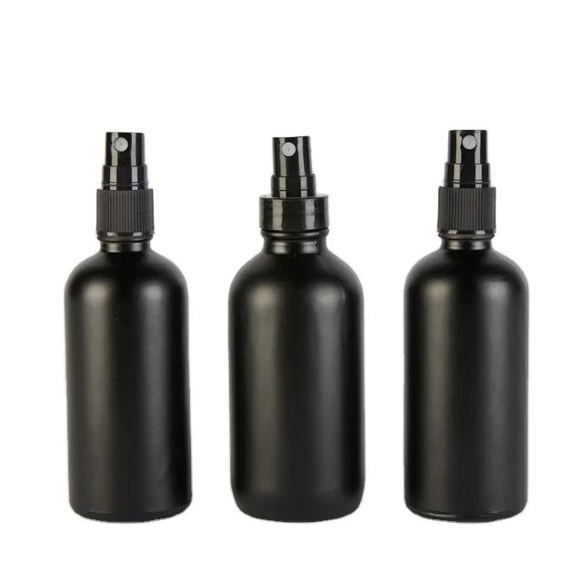 Sell 4OZ matte black glass bottle black Spray lid 120ml black eyedropper glass bottle anti-theft eyedropper lid