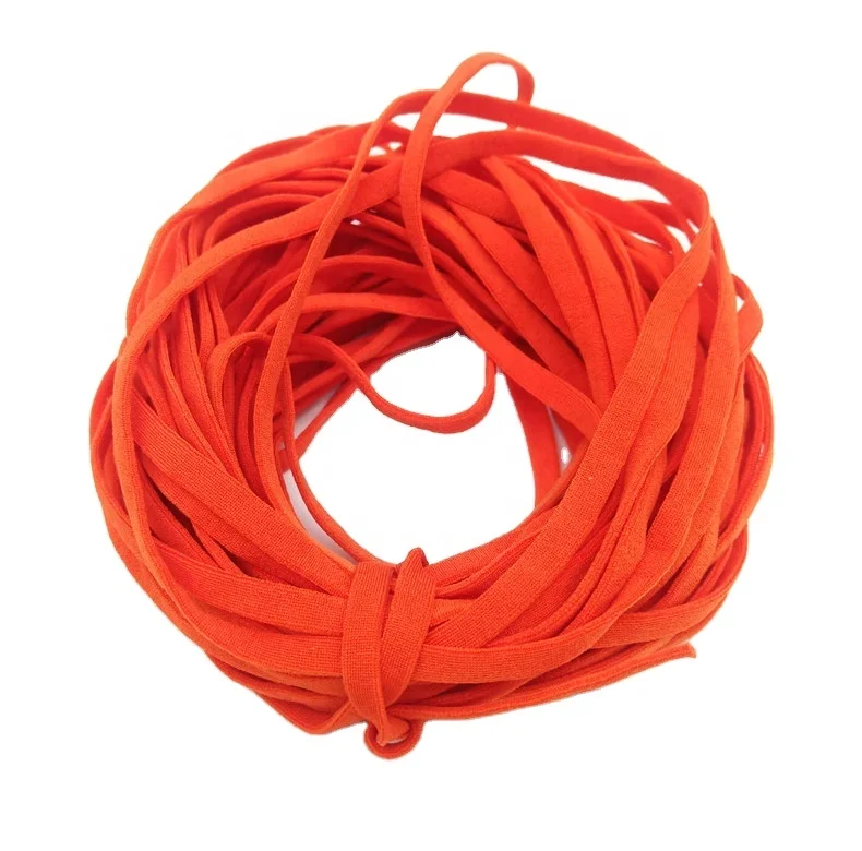 Best sales adjustable elastic band 6mm Flat elastic rubber bands colorful elastic earloop N95,KN95,face mask