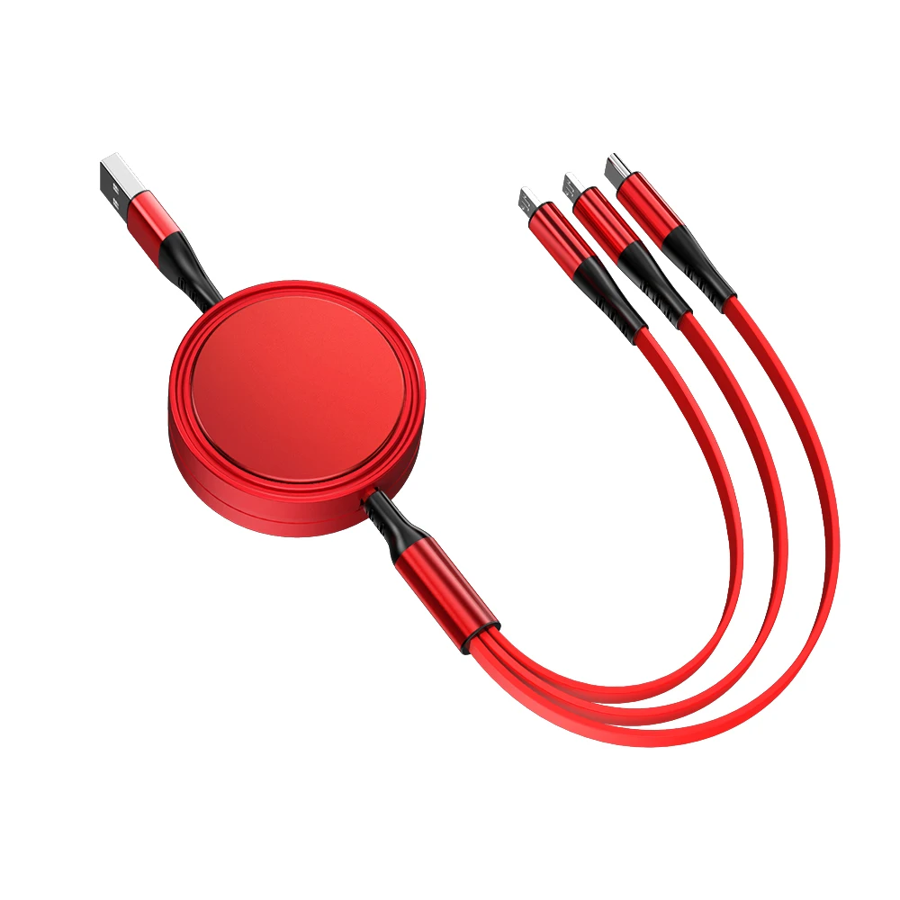 Multi 3in1 OEM USB Charging Charger Mobile Phone Cable Custom Logo Universal Retractable 3 in 1 Standard Micro Usb for Mobile