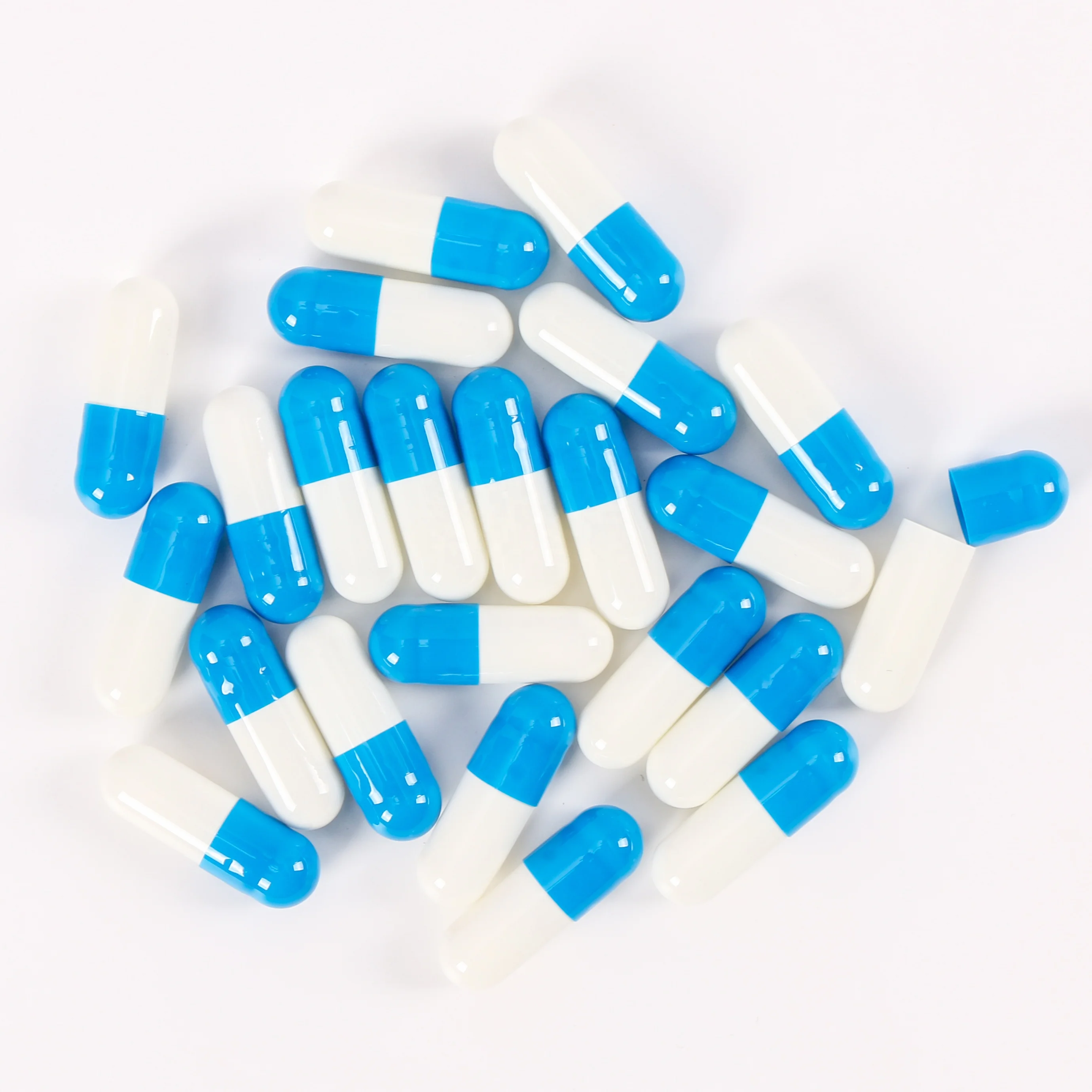 OEM/ODM service empty separated clear gelatin capsules 00 size empty capsules for powder