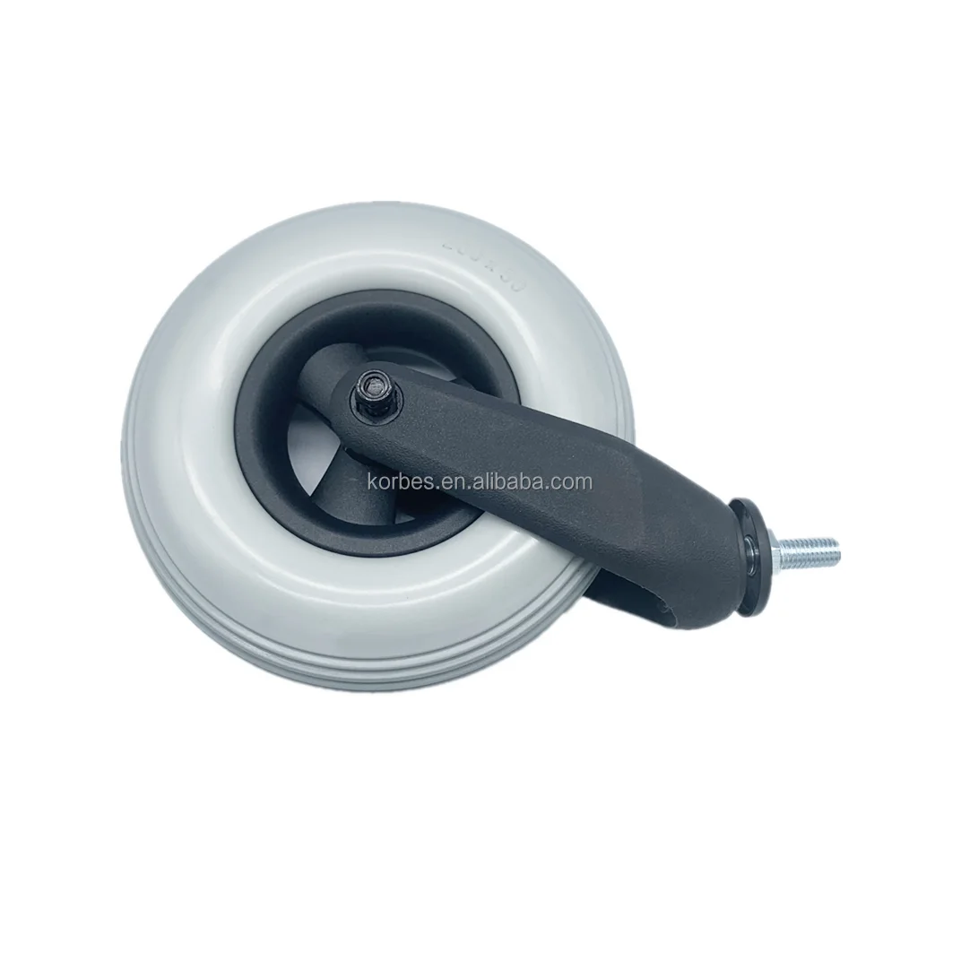 8 inch ANTI-SKID Stroller Wheel Plastic PU foam Wheel Wheelchair Front Rear Wheel