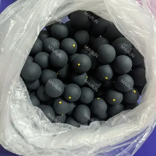 High Bouncing Rubber Hollow Toy Squash Ball with one blue dot