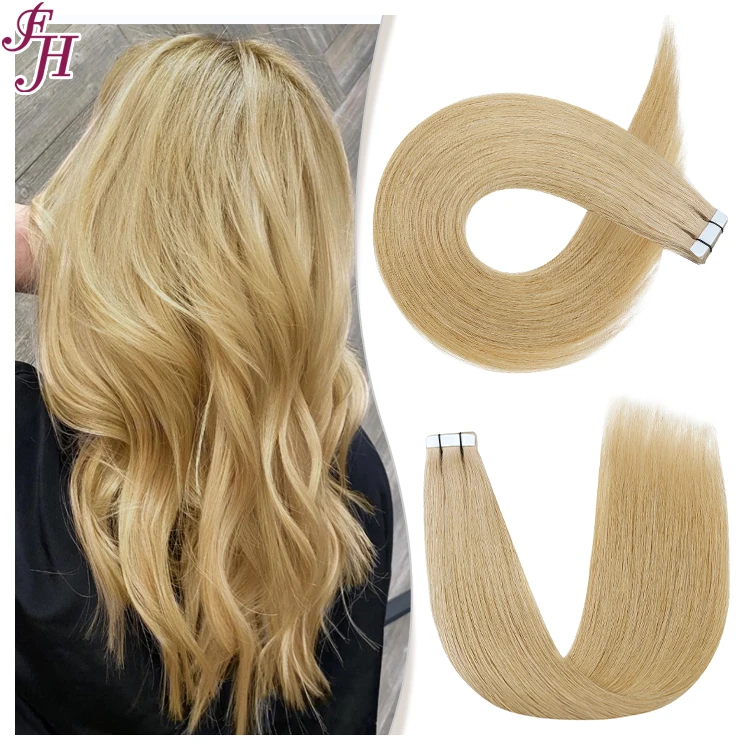 FH hair vendor grade 11a tape hair extensions remy Russian 613 tape in extensions human hair