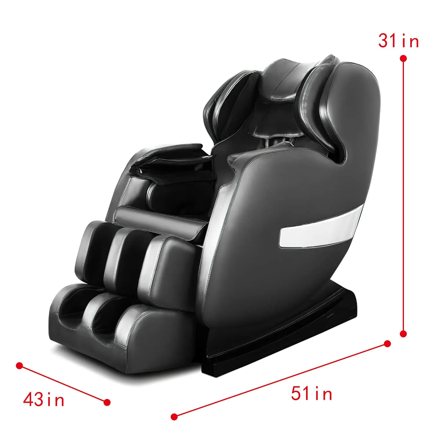 Zero Gravity with Heating Deep Full Body Massage Yoga Stretch  Pain Relief Full Foot Massage Perfect Luxury Gift Black