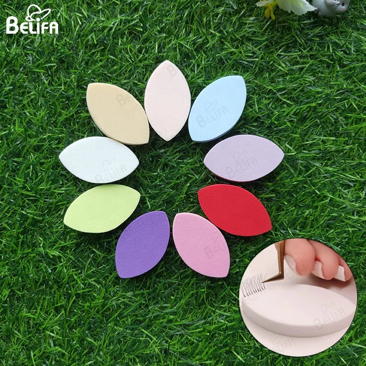 Customized eyelash extension accessories supplies white pink lash training sponges for beginner practice sponges course