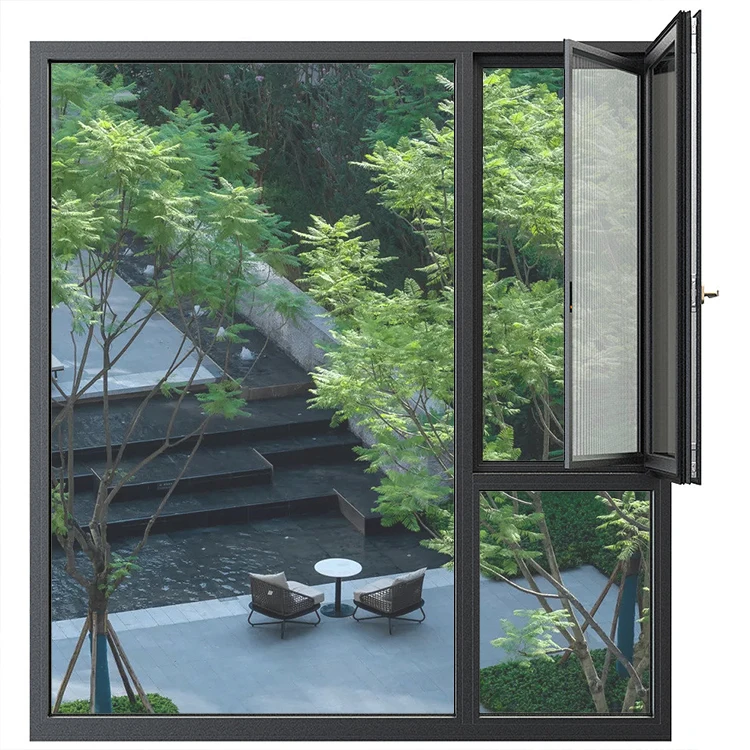 uPVC PVC plastic double glazed Windows soundproof hurricane-resistant casement Windows