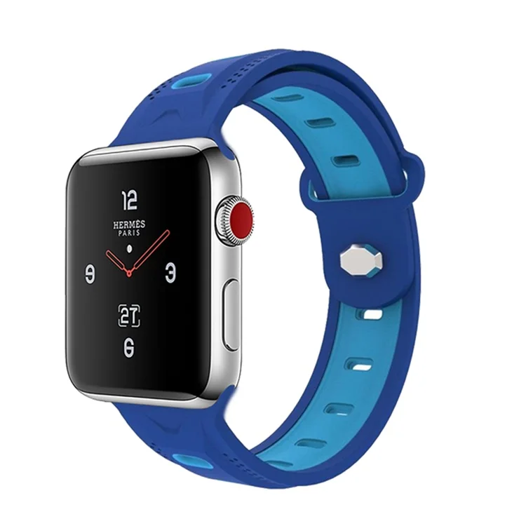  Ремешок силиконовый для apple watch series 4 3 2 1 двойной резиновый браслет наручных часов с ромбовидными отверстиями 38 мм 40 42 44 