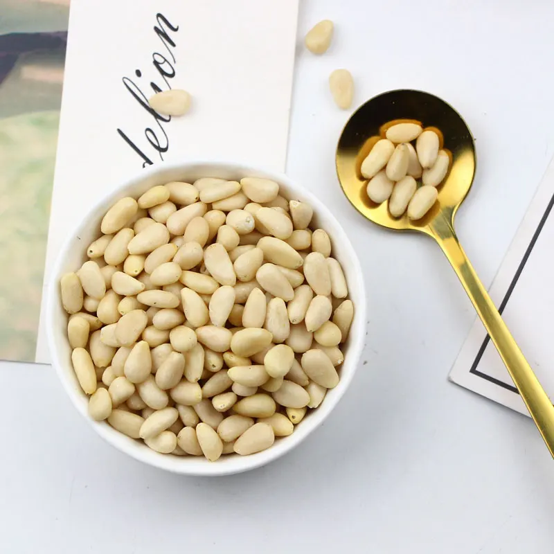 Pure natural wild cedar pine kernel is rich in nutritional value