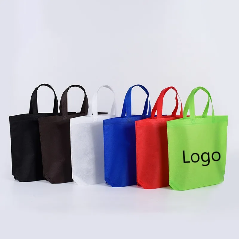 Cheap Tote Bags Custom Printed Recyclable Fabric Eco Friendly Reusable Non Woven Shopping Bags with Logo