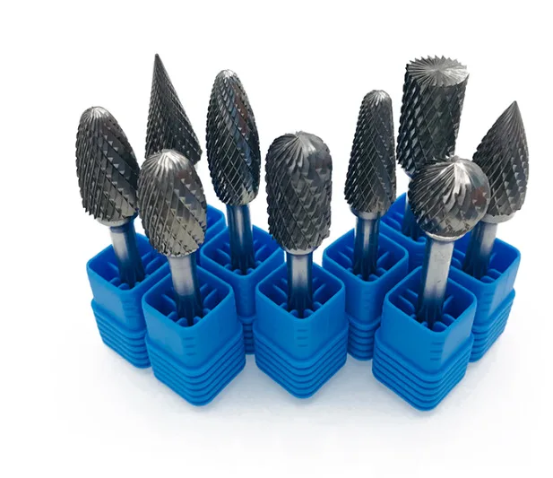 CX Type Spherical Porting Tools Strawberries Carbide Burrs Shape  3/4/5/6mm Shank Double Cut Carbide Rotary Burr Set