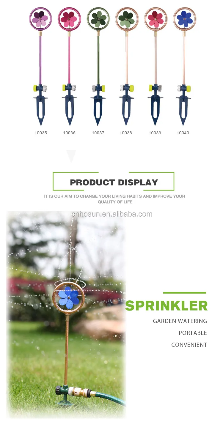 Chinese portable flower metal watering decorative nozzle rotating mini lawn farm equipment garden irrigation mini sprinkler
