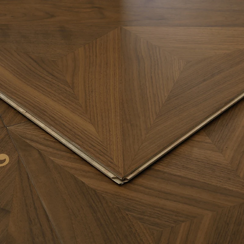 15Mm Background Wall Chinese Knot Art Oak Shaped Hardwood Floor White Colour Oak Parquet Floor Tiles