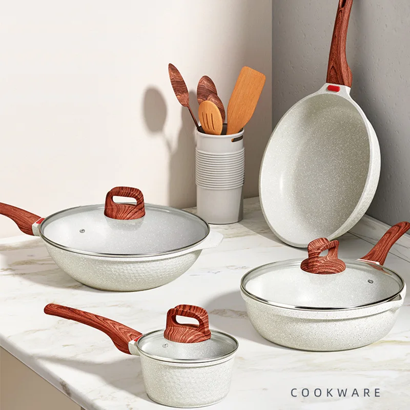 Good Quality New Arrival Aluminum Home Cooking Pan And Pot Set Non Stick Coated Variety Cookware Set