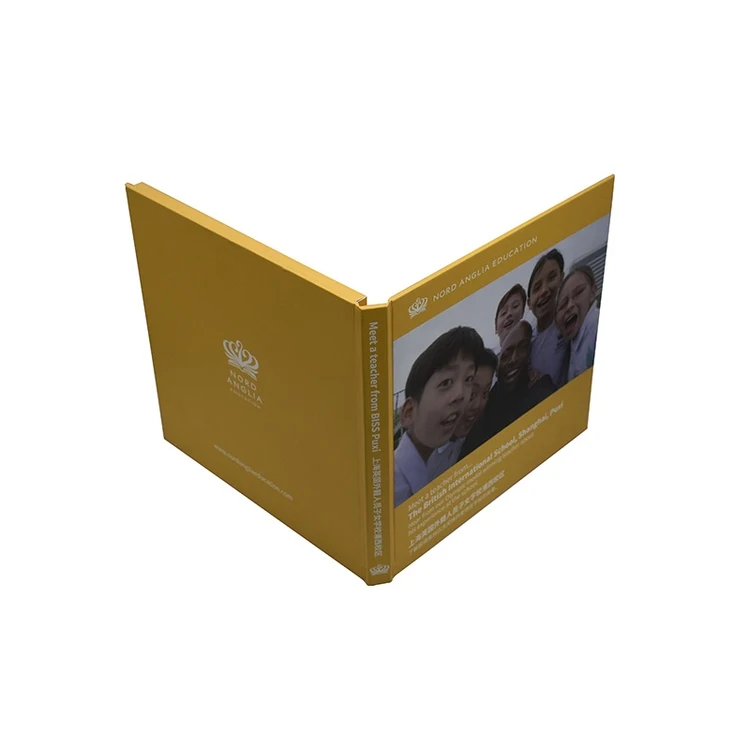 hardcover video brochure video business card custom made mini video mailable greeting card with 7 inch lcd screen