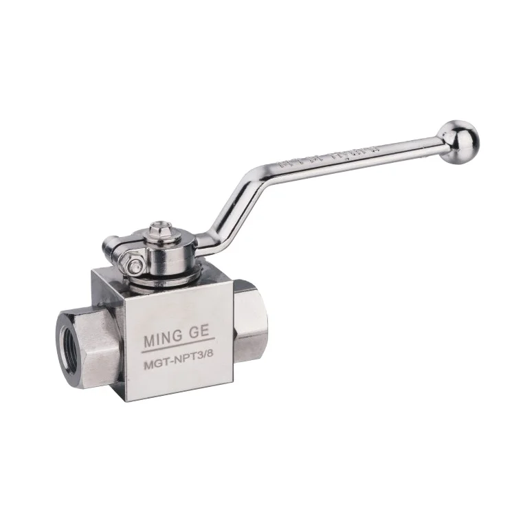 KHB Type Carbon Steel Pilot Check Valve NPT/ SAE/BSP/BSPT/Metric Hydraulic Ball Valve Manual Operating High Pressure Ball Valve