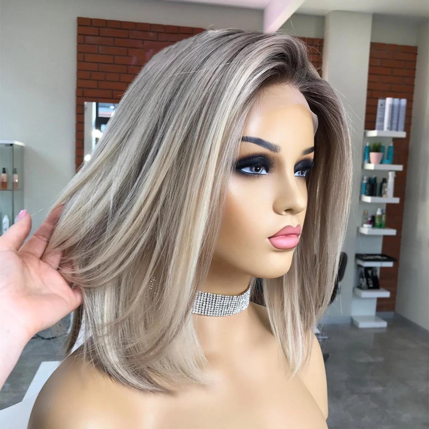 Cheap Pixie Cut Short Human Hair Wigs For Black and White Women With Highlights Blonde Bob Cuticle Aligned European Hair Wig
