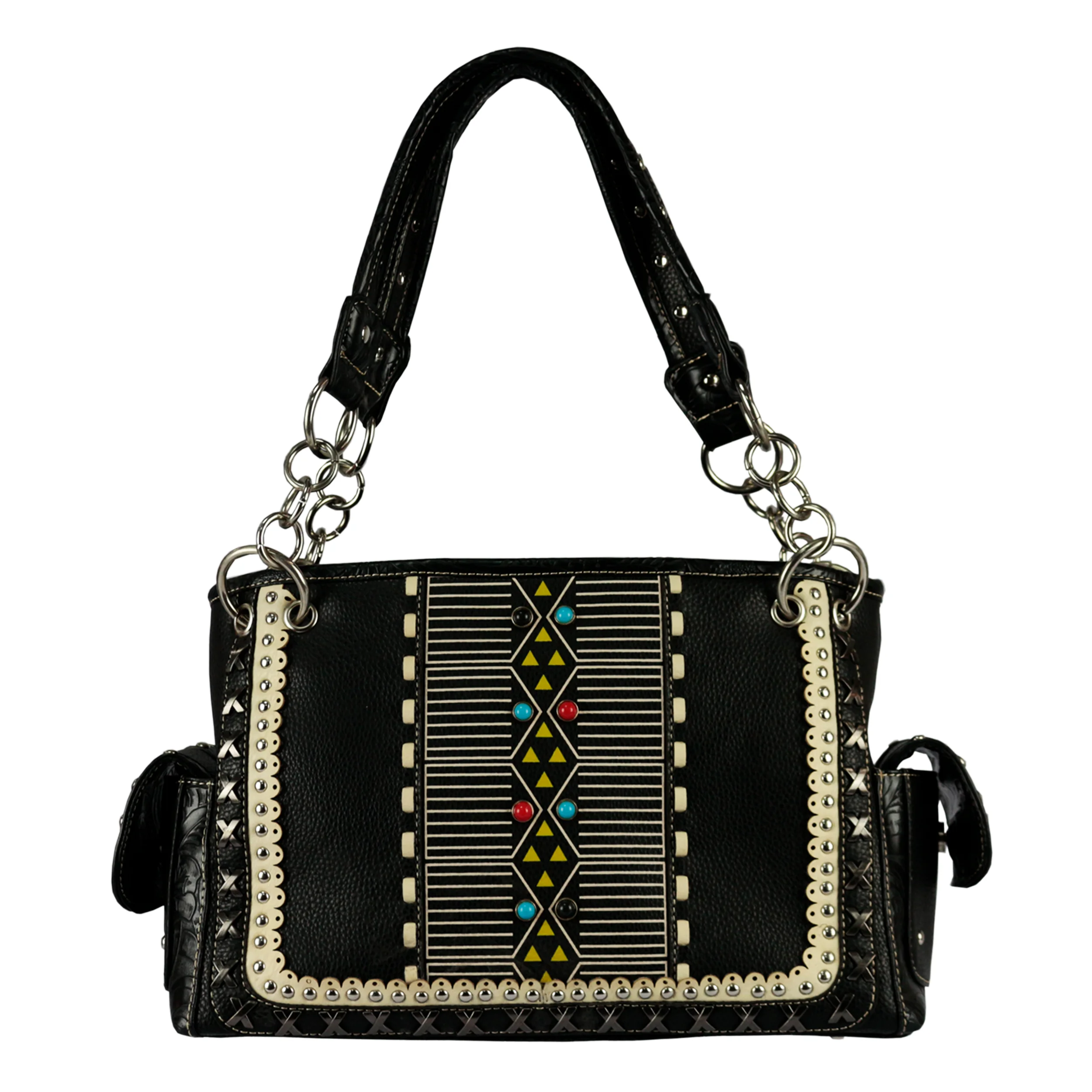 Custom Luxury Leather  Handbags Tooled PU Women Purse