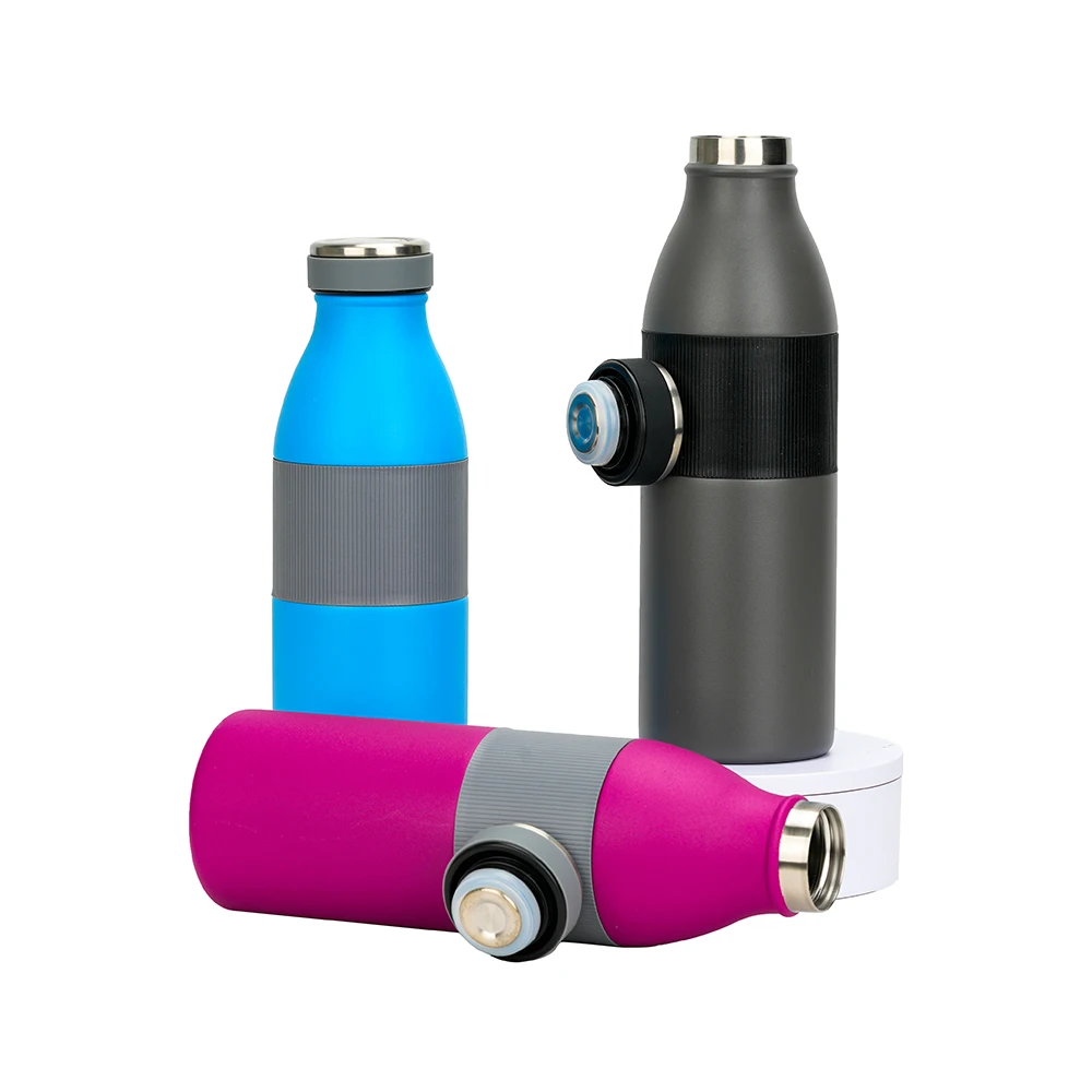 2024 New Design Vacuum Metal Cup Stainless Steel Travel Cup Magnetic attraction Tumbler with Lid and Straw