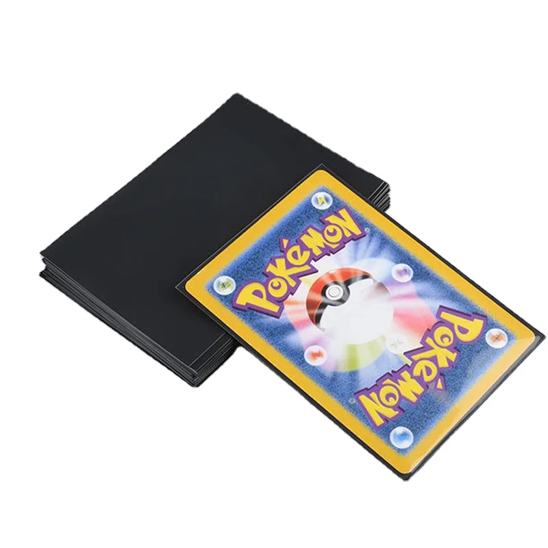 Hot selling black and white yugioh poke mon  games card sleeves tcg pp matte card sleeves