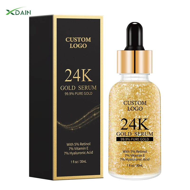 Custom Moisturizing 24 K Gold Face Serum Whitening Skin Care Niacinamide Hydrating Anti-aging Skincare Acne Serum