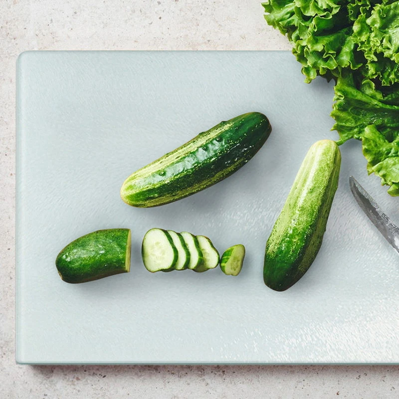 Function White Blank Sublimation Clear Glass Cutting Board For Sale