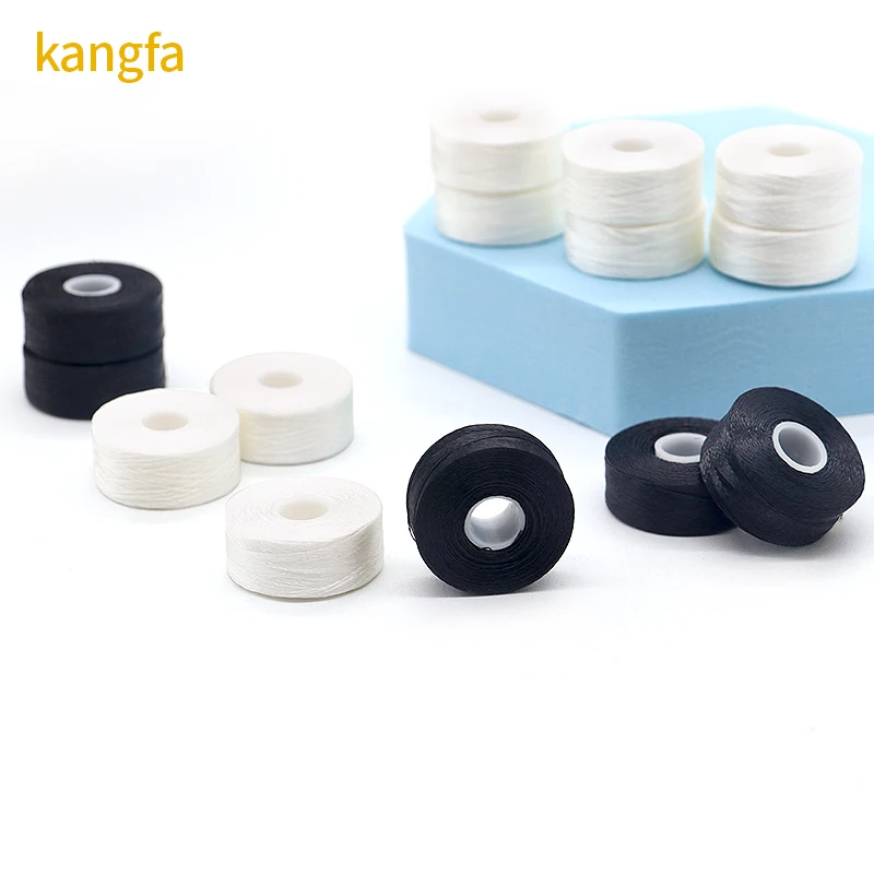 Universal 144pcs/box bobbin thread White/ Black 75D/2 100% Polyester Pre-wound Bobbins Threads