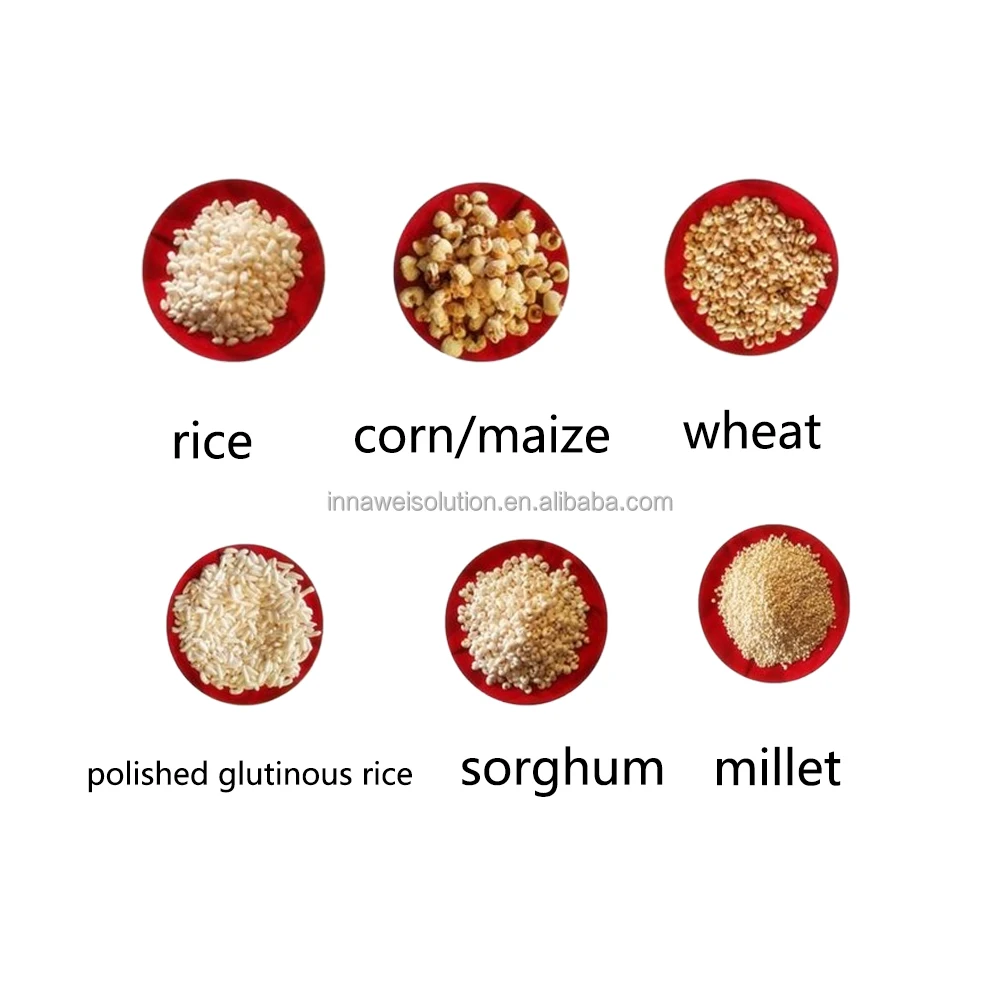 Original And New Snack Puffing Process Flow Corn Making Popular Hot Air Puffed Rice Popper Machine