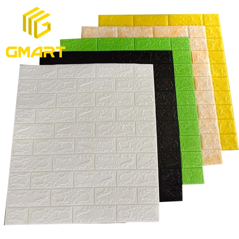 Wholesale 3D Pe Foam Wallpaper 3D Adhesive, Promotional Eco Friendly Wallpapers Wall Coating Home Decorative/