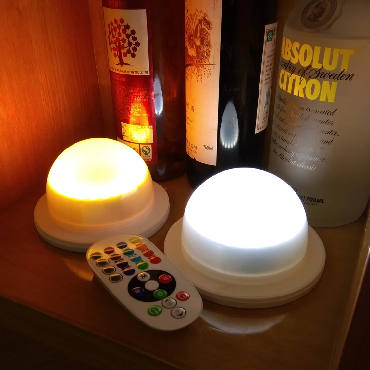 Factory Wholesale Super Bright 38LEDs rechargeable battery color changing led lampwick with remote control for something bright