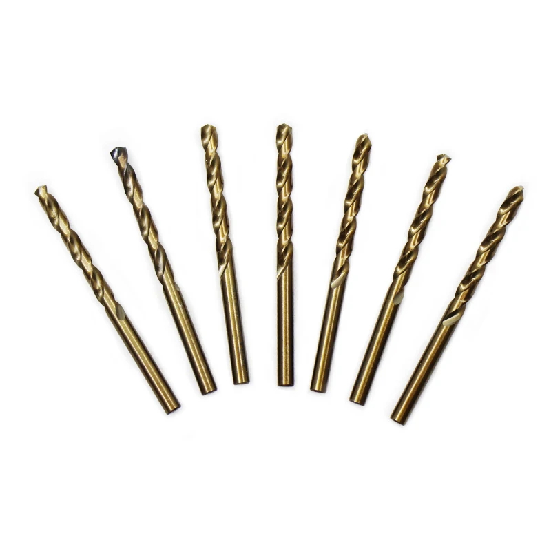 DIN338 amber finished hss twist drill bit fully ground hole maker for metal drilling bits