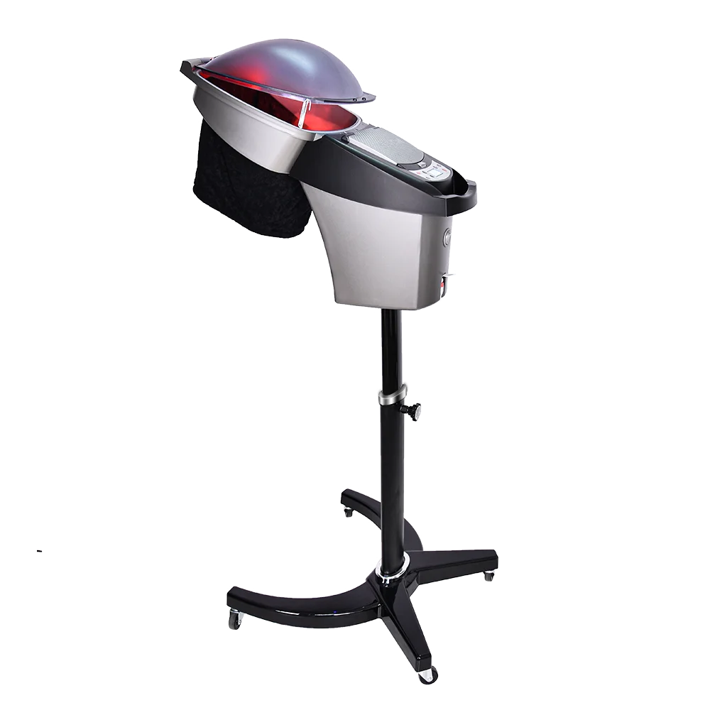 factory outlet  microwave ozone steamer in hair salon 7 color lights hair steamer machine in black