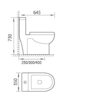 New Design One-piece toilet ceramic wash down flushing toilet wc s-trap for bathroom S-trap chinese wc toilet