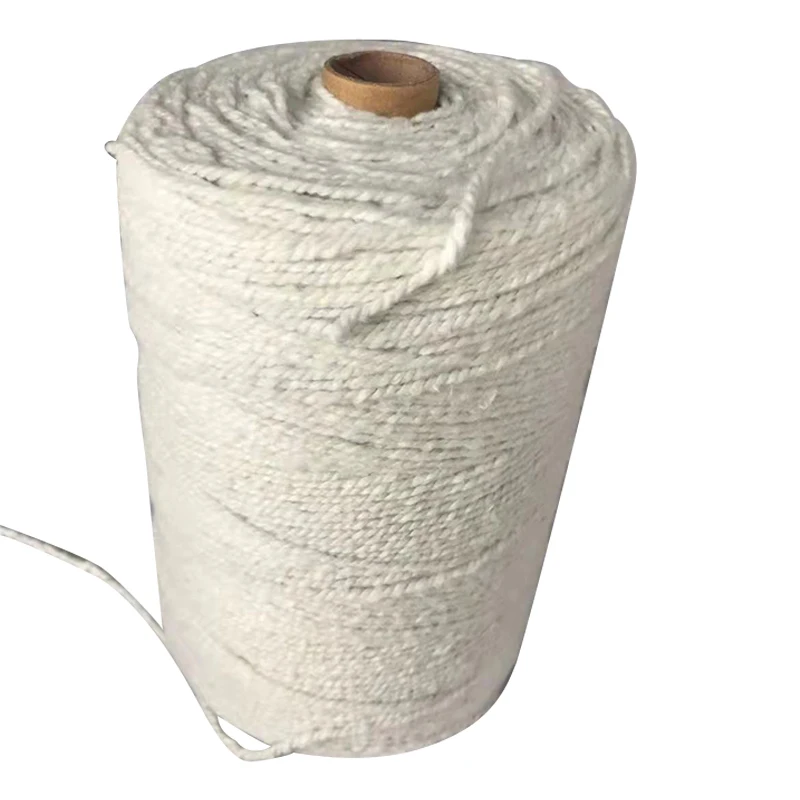 Refractory ceramic fiber yarn with stainless steel wire reinforced/glassfiber reinforced