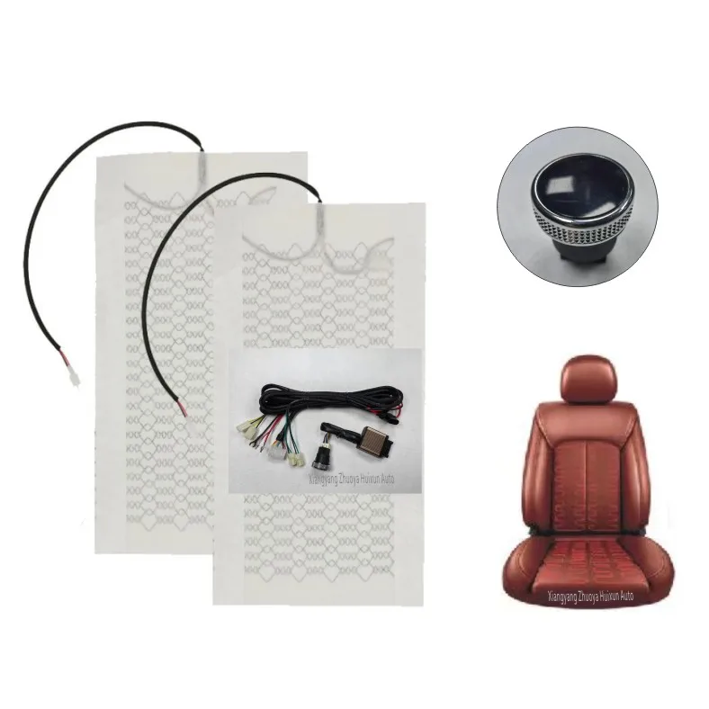 OEM Custom 12v Carbon Fiber Car Seat Heater With Round Switch For Universal Car