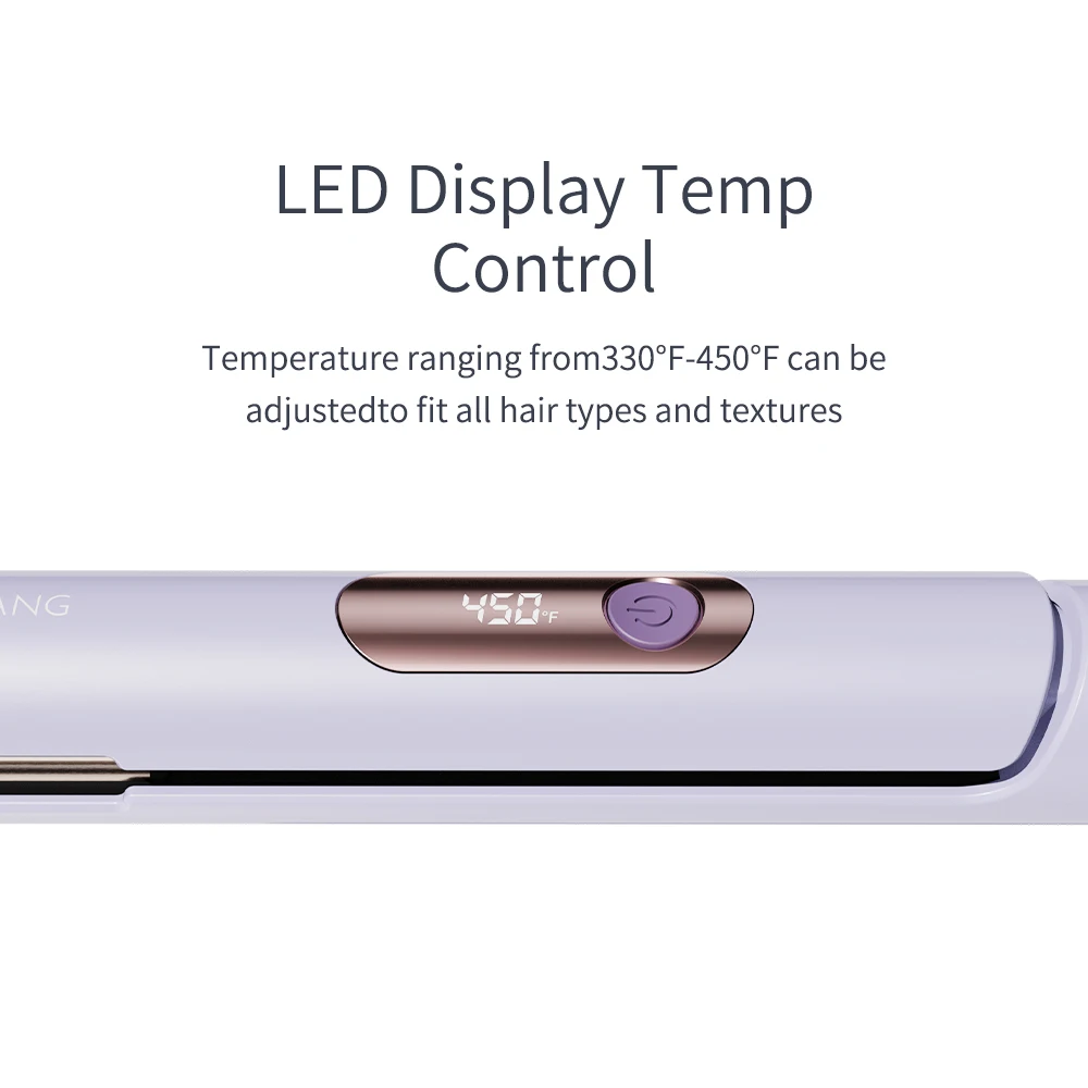 Выпрямитель для волос с плавающей керамической пластиной цифровой утюжок со съемным шнуром глобальное напряжение 1