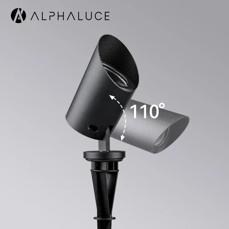 13W Ground Lighting Black Square Adjustable Angle Up Down Light Spot Garden Led Spike Light