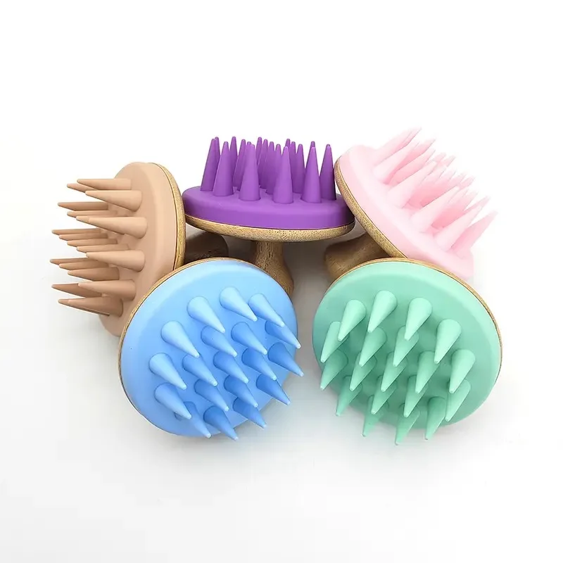 Wholesale Hair Care Scalp Head Massager Silicone Hair Growth Ease Dandruff brush For Women