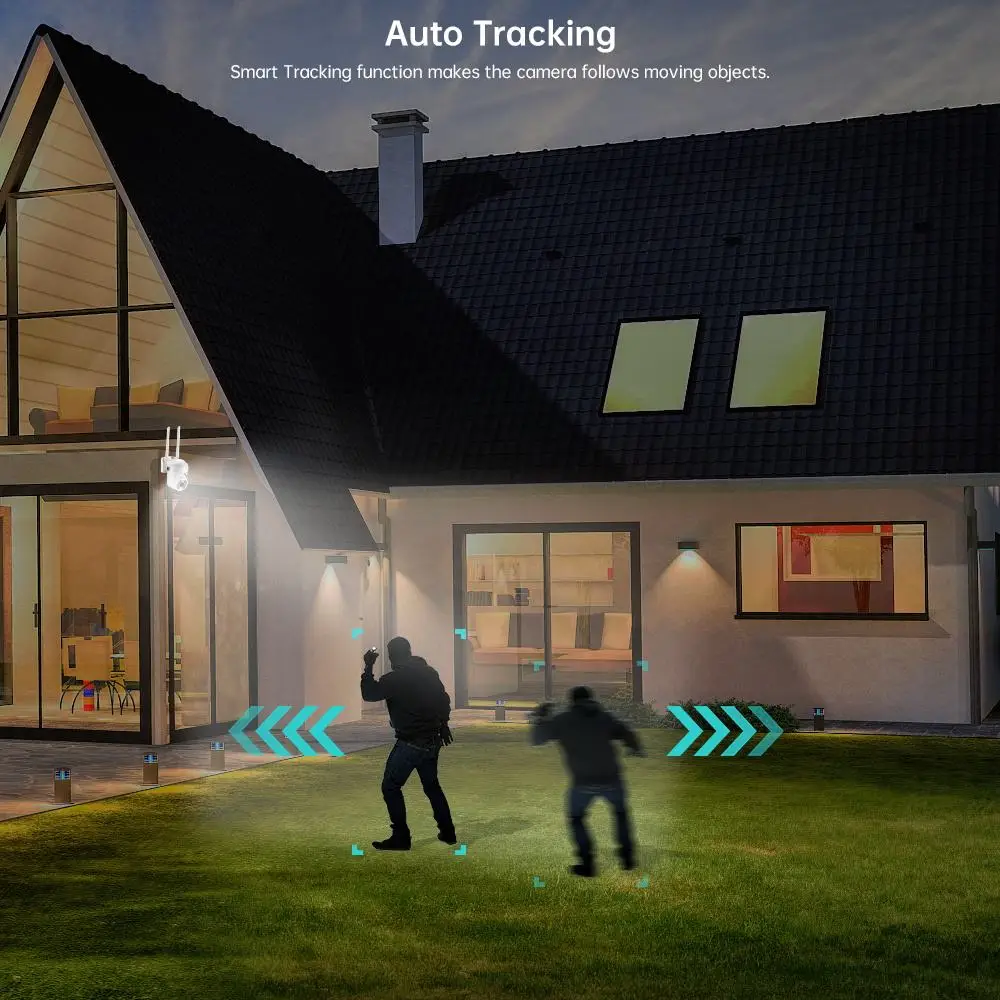 Беспроводная IP-камера с двойным освещением, 2 МП, 5 Мп, 8 МП