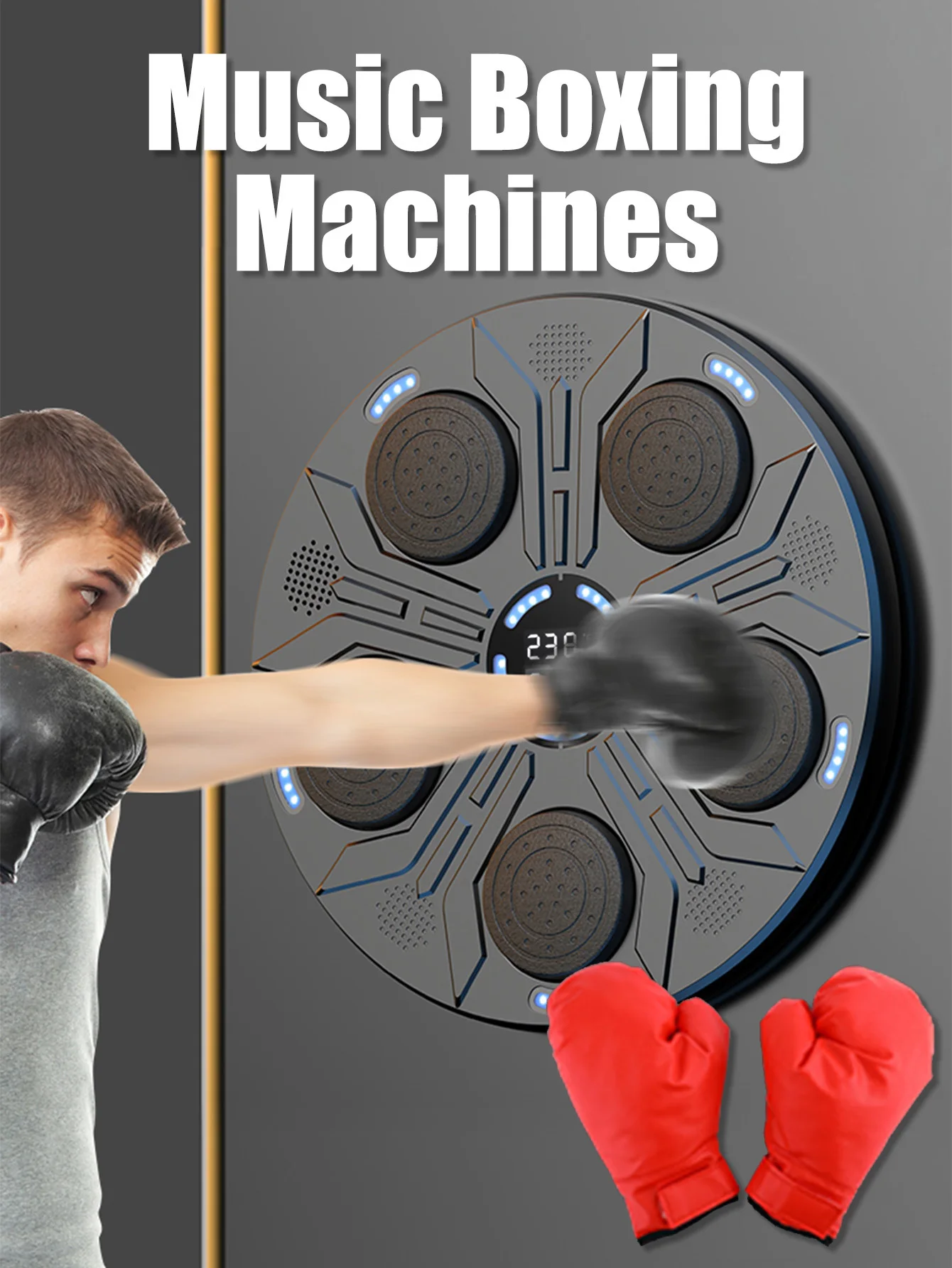 MACYO Transformer Sport Training Equipment Boxing Machine Rhythm Smart Bluetooth Boxing Target Wall Target With Boxing gloves