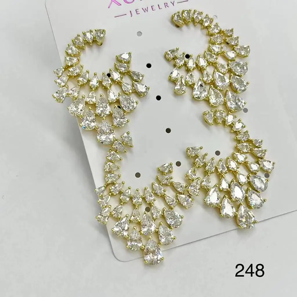 Xuping 1113 модные ювелирные изделия 14k позолоченные кубического циркония тонн малых дизельных легких грузовиков серьги с быстрой доставкой