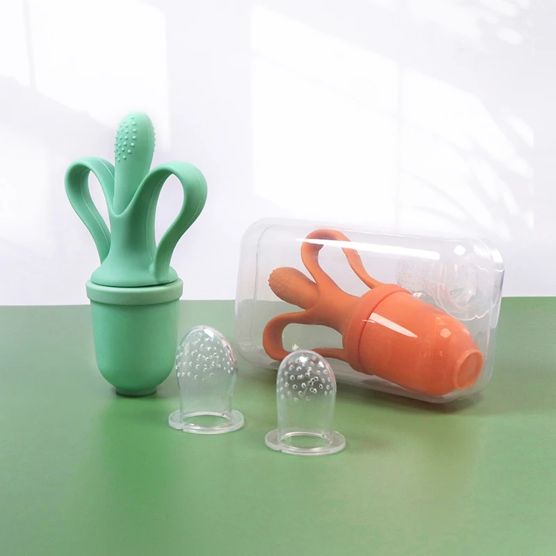 Banana Shape Food Grade Silicone BPA Free Safe Baby Food Feeder Pacifier Fruit Vegetable Feeder