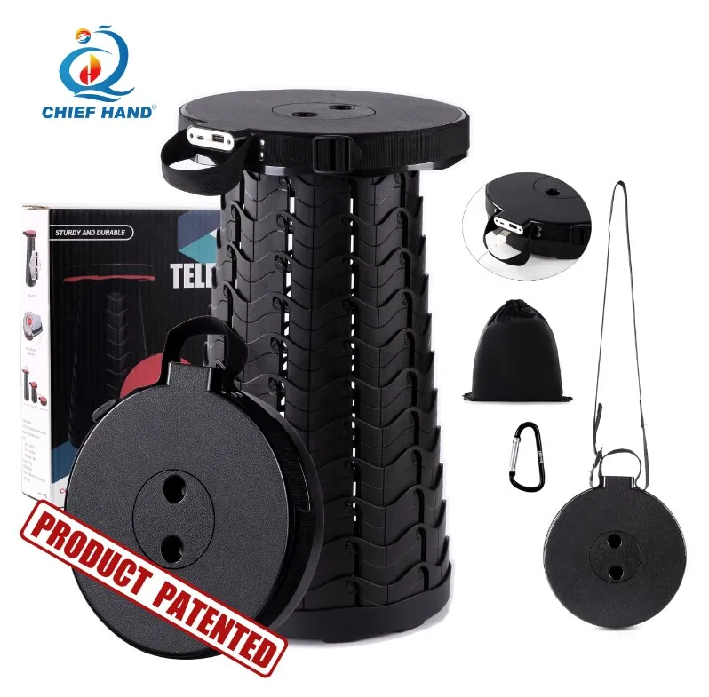 Hots sales New design Retractable Folding Stools Portable Plastic Mobile power telescopic stool