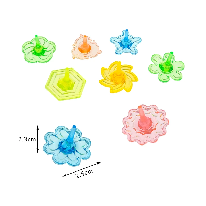 Mini Clear Gyro Spinning Top Toys for 1 inch Capsule Egg