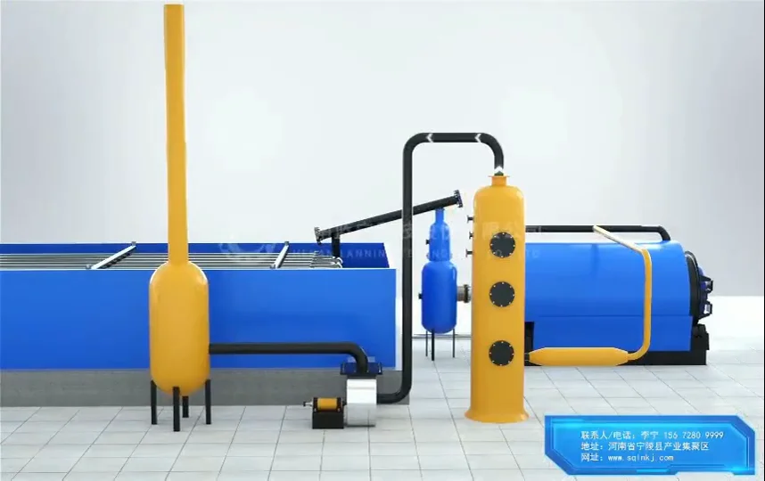 Waste tire pyrolysis plant to furnace oil