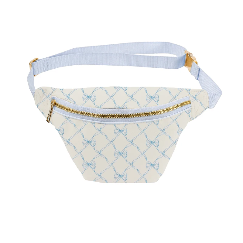 New leisure outdoor sports logo waterproof running waist bag for men and women nylon outdoor messenger bag