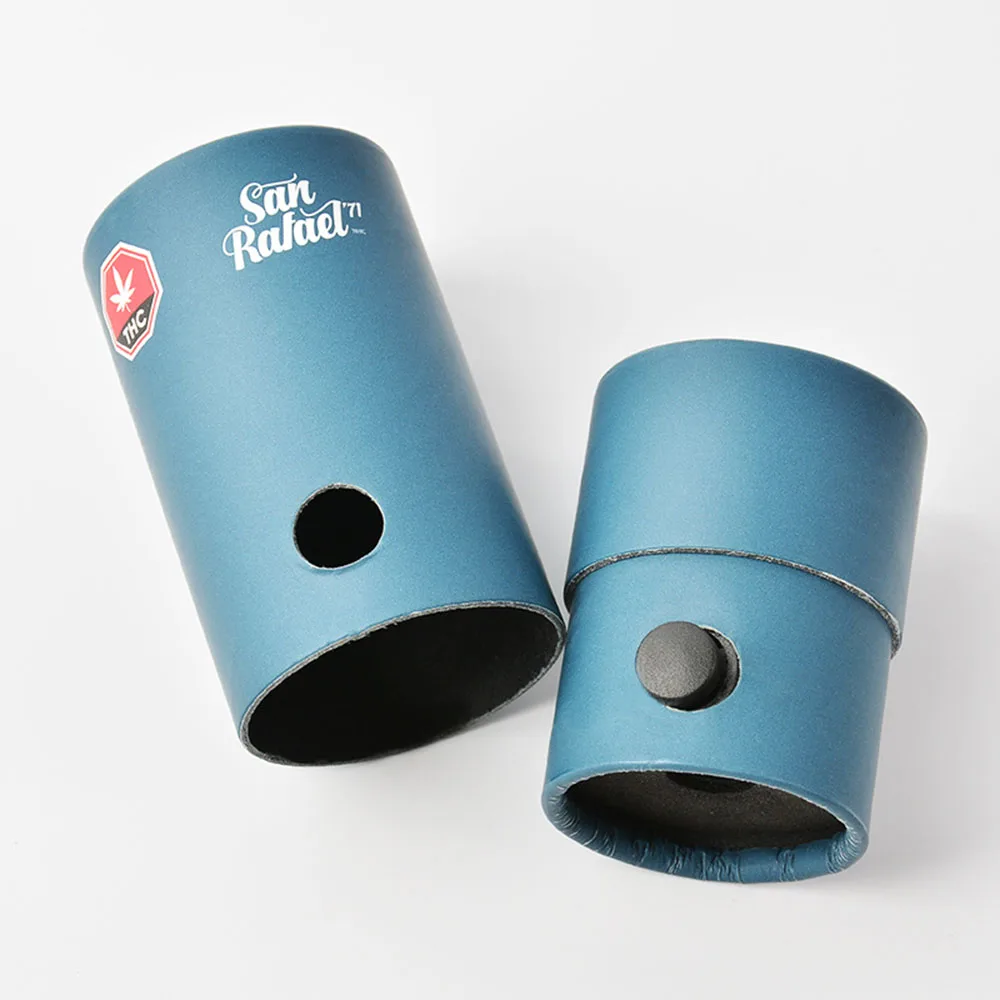 Custom Eco Friendly Biodegradable  Childproof Resistant Packaging Boxes Round Shaped Cylinder Paper Tube With Child Lock